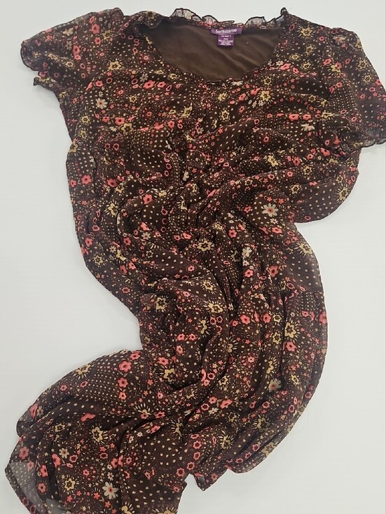 tailliszime Dresses & Skirts - BOHEMIAN Brown Maxi Dress with Pink and Cream Floral Print
